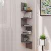 Wall Mounted Corner Shelf Gray 19 x 19 x 123 cm Engineered Wood