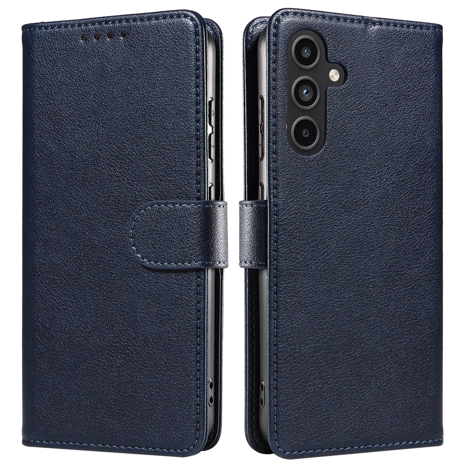 

For Samsung Galaxy A25 5G (Global) (161.0 x 76.5 x 8.3mm) Leather Case Litchi Texture RFID Blocking Wallet Stand Phone Cover B