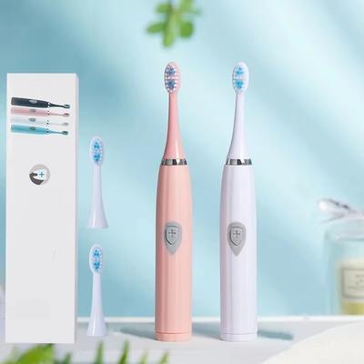 1 Stück Weiße/Rosa Elektrische Zahnbürste Erwachsenenmodell Weiche Borsten Elektrische Zahnbürste Batteriemodell Familien-Set Elektrische Zahnbürste