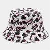 Spring and Summer Polyester Print Bucket Hat Fisherman Hat Outdoor Travel Sun Cap for Men and Women 192