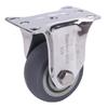 3in Directional Caster 304 Stainless Steel Frame Heavy Duty Quiet TPR Caster for Cart Furniture