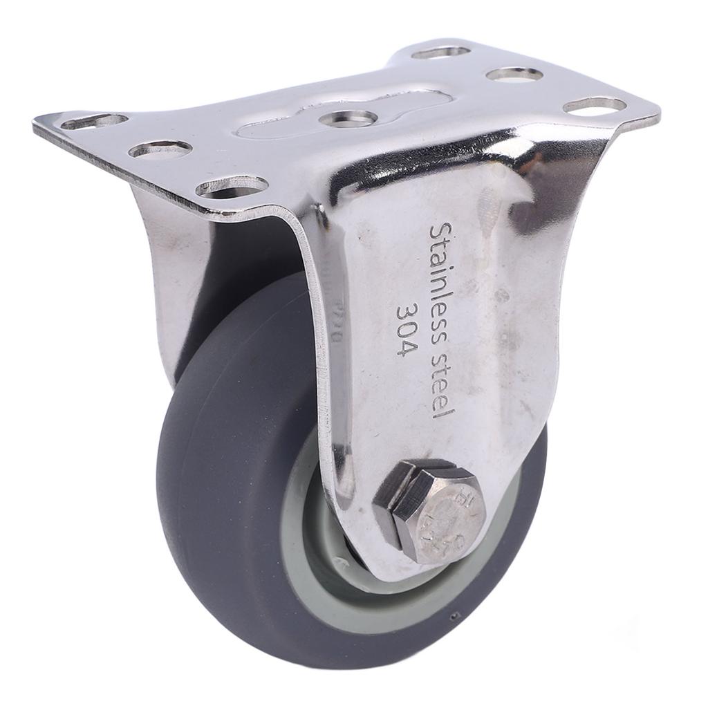 3in Directional Caster 304 Stainless Steel Frame Heavy Duty Quiet TPR Caster for Cart Furniture