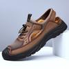 Hollow Men's Sandals 2025 Summer New Mesh Rome Foreign Trade Leisure Beach Hole Breathable Bag Head Leather Shoes