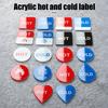 Pairs Acrylic Hot Cold Sign Waterproof Self-adhesive House Kitchen Bathroom