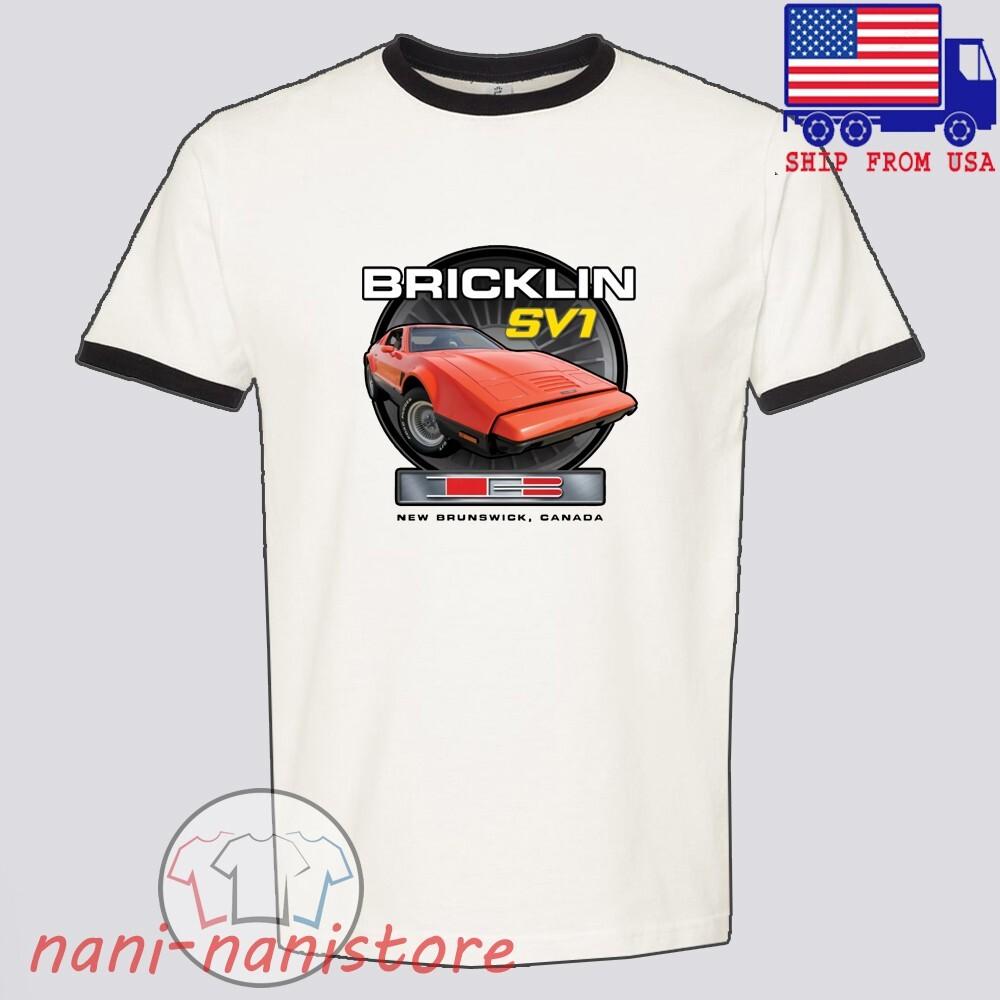

Bricklin SV 1 Sport car Manufacturer Men#039;s Ringer Black Size S3XL Unisex T-Shirt M