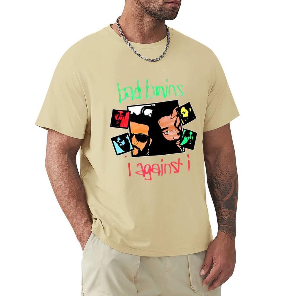 Bad Brains I Against I Schwarz Neu T-Shirt Vintage Kleidung Oberteile Sommeroberteile T-Shirts für Männer Pack