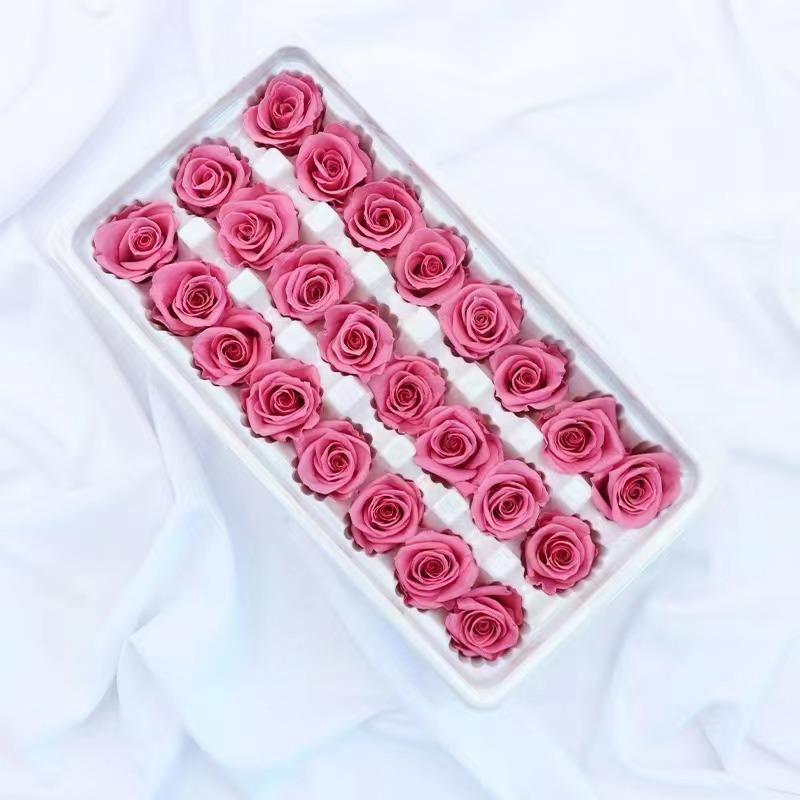 P-1 21 Preserved Roses in a Box Wedding Decor Floral Arrangements Wedding Dried Flower Home Decor Baby Shower Flowers 2~3cm