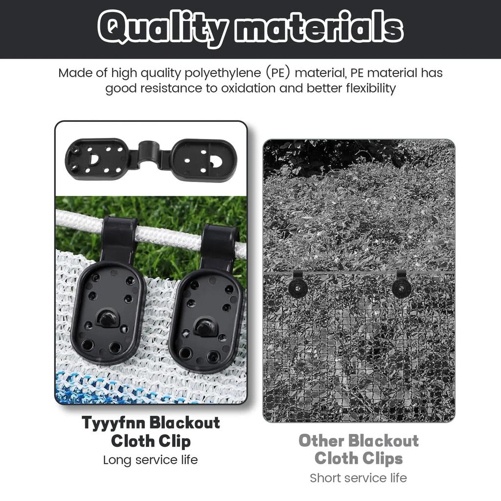 100Pcs Shade Cloth Plastic Clips Sunshade Net Clip Greenhouse Fabric Fix Clamps Grommet Fence Netting Hook