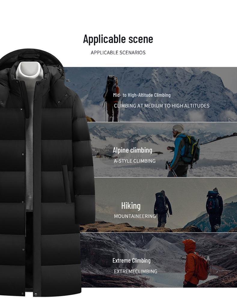 Lange Wasserdichte Daunenjacke für Damen und Herren – Ultra Dicke, Kältefeste Weiße Entendaune für Extremkalte Witterungsbedingungen