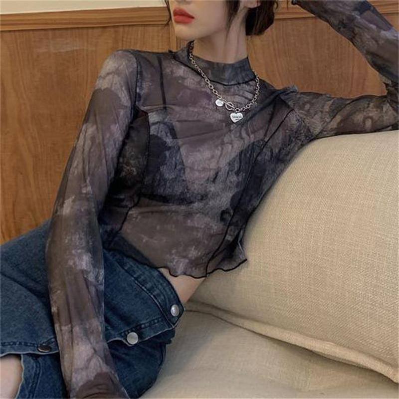 T Shirt Short Sleeve Polyester Print Dyeing Slim Fit For Women