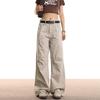 American Retro Washed Work Pants: New Unisex Loose Straight-Leg Micro-Flare Wide-Leg Floor-Length Design