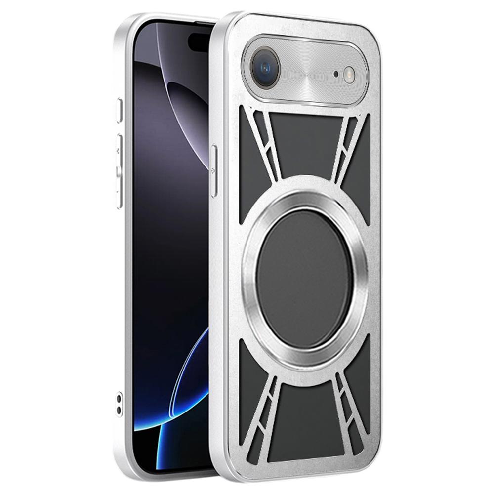 Für iPhone Air Hülle Magnetische Hülle Hohle Wärmeableitung PC+Silikon Handyhülle