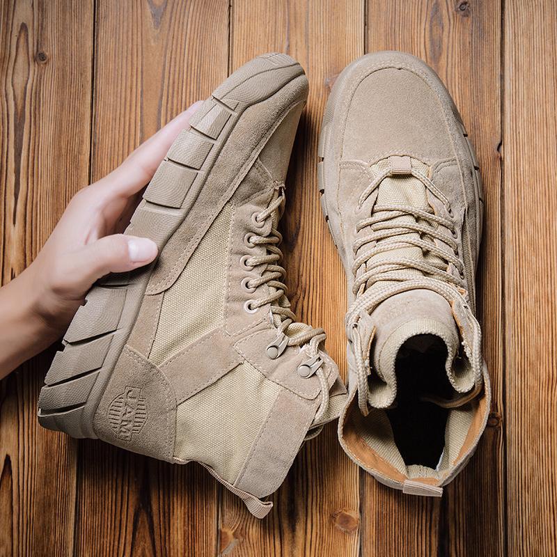 2025 new men's spring summer outdoor tooling short boots high-top Martin boots trendy versatile casual fashion Martin boots