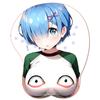 R_Rem R_Re:Zero OPPAI Mouse Pad Wrist Rest Stereo Mousepad Sexy Anime Ram Silicone Wrist Rest BULK Gaming Pad Office Mouse Mat
