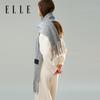 ELLE Knitted Scarf Women's Autumn and Winter Outdoor Warm and Fashionable Large Tassel Versatile Thick Woolen Neck New Style