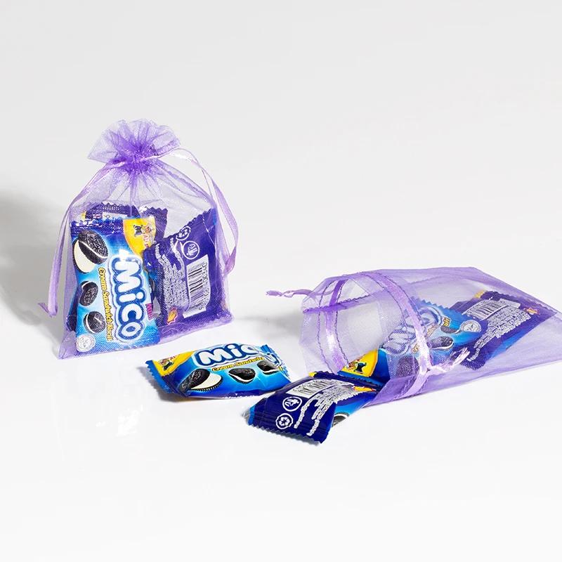 100 buc Pungi Cadou Ciocolată Transparente Șifon Șnur Organza Crăciun Anul Nou Ziua Îndrăgostiților Petrecere Cutie Bomboane