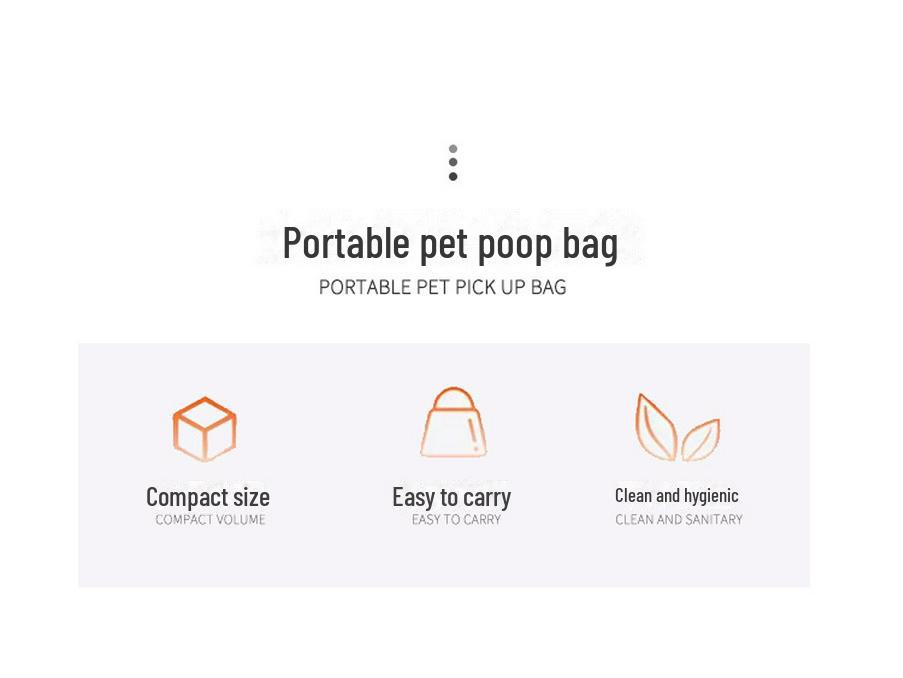 Pungi biodegradabile portabile pentru deșeuri canine