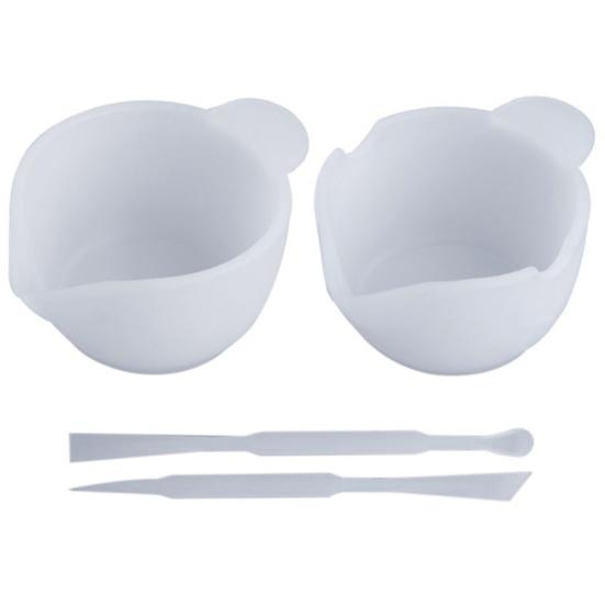 

4 шт. Силиконовые чашки для смешивания эпоксидной смолы, мешалки, наборы инструментов для изготовления ювелирных изделий своими руками белый