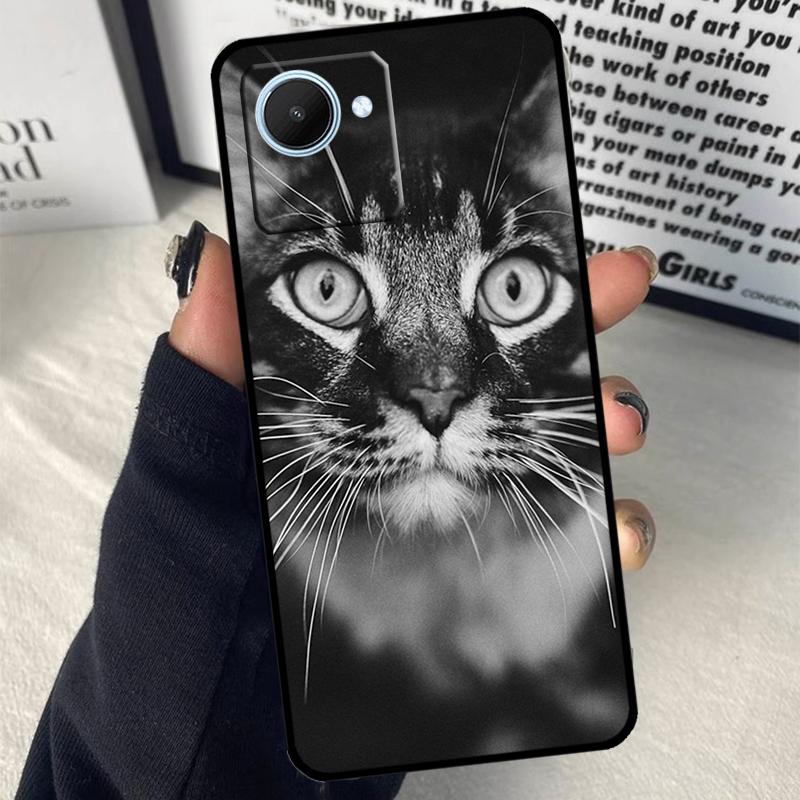 Cat Staring Eye For Realme C75 C55 C71 C61 C53 C33 C63 C51 C65 C67 11 12 13 14 15 Pro Plus GT6 GT7 Pro Case