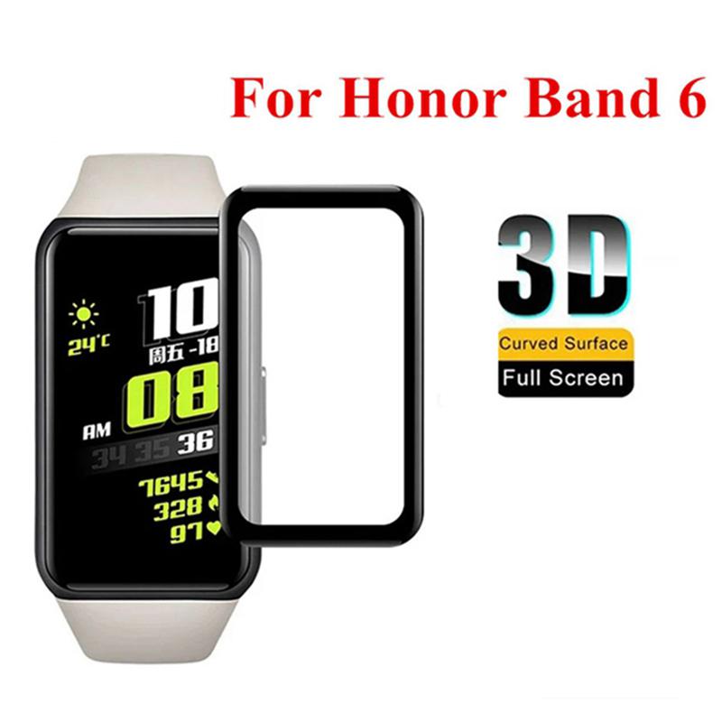 3D Curved Screen Protector Film For Huawei Band 8 7 6 Pro Soft Tempered Glass Film For Honor Band 3 4 5 Accessories (Not Glass)