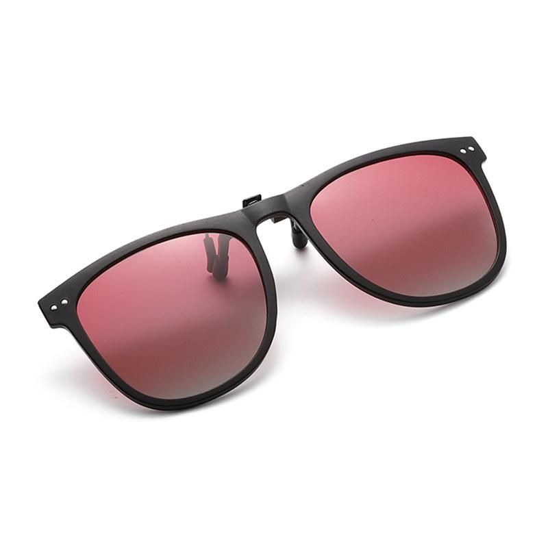 Upturned Sunglasses Clip Discoloration Anti-Ultraviolet Polarized Sunglasses Myopia Driving Sunscreen Glasses