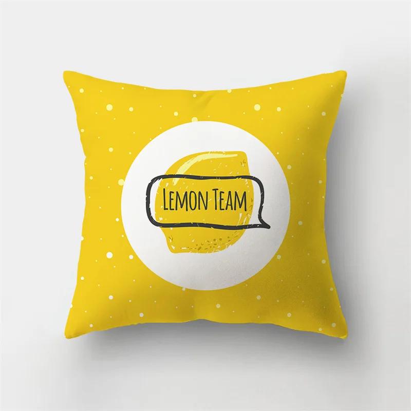 45x45cm Fashion Yellow Pillowcase Cartoon Sun Duck Animal Flower Plant Cushion Cover Sofa   Home Decoration