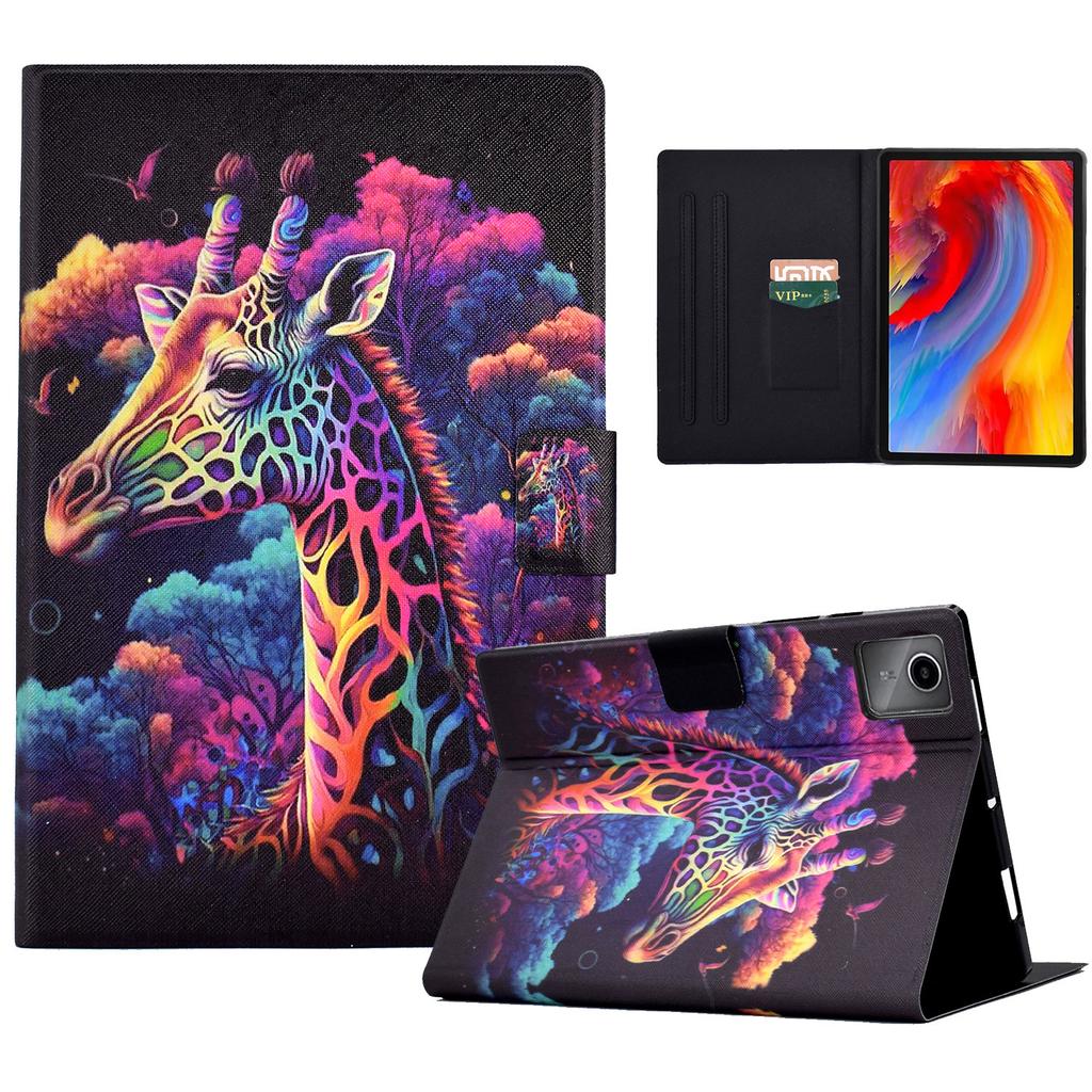 A2 Für Lenovo Tab M11/Xiaoxin Pad 11 2024 Lederhülle Musterbedruckt Kartenfächer Tablet-Abdeckung