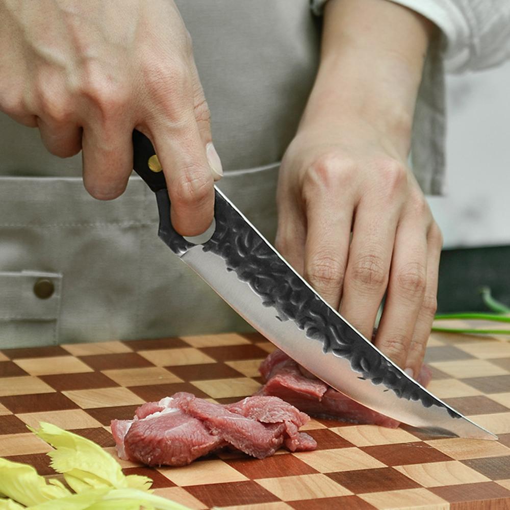 Forged Boning Knife Handmade Kitchen Knives Cleaver Butcher Knife Fish Fruit Utility Cutter Chef Cooking Tools