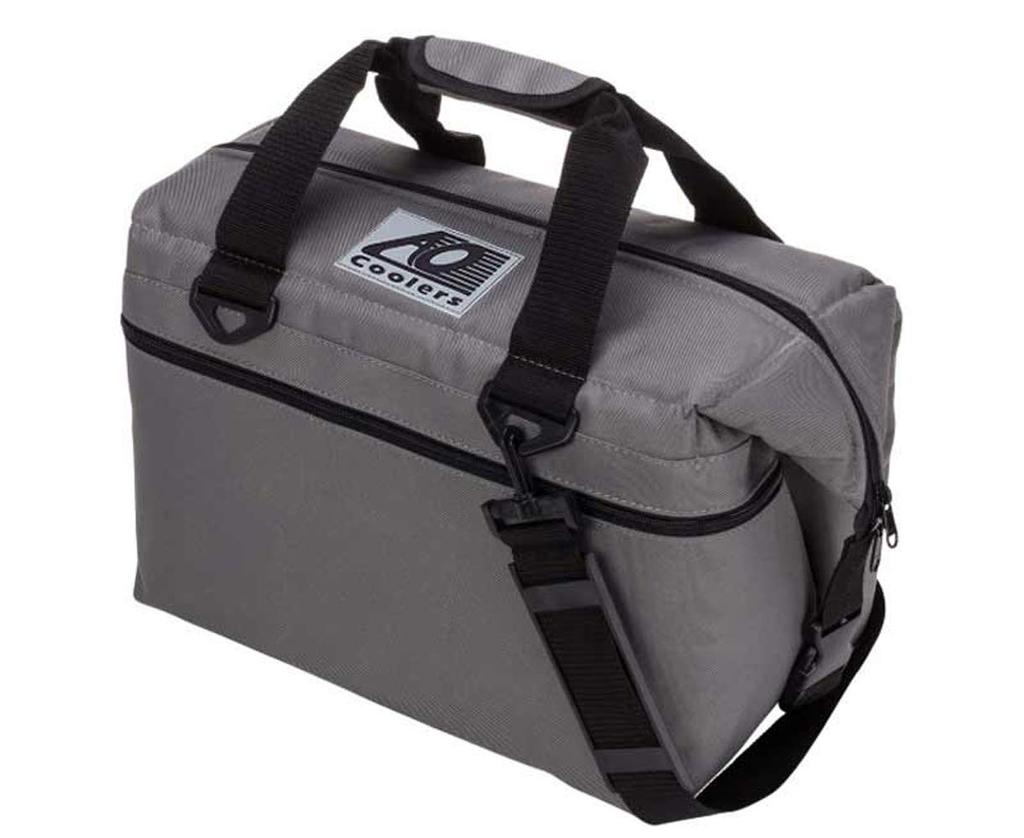 AO COOLERS 24 Pack Canvas Soft Insulated Cooler Outdoor Cooler, Bag, Camping, (Charcoal)
