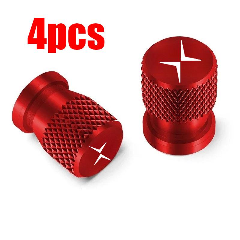 4PCS Colorful Car Accessories Car Tire Valve Cap For Volvo Polestar 1 Polestar 2 Polestar 3 Polestar 4 Polestar 5