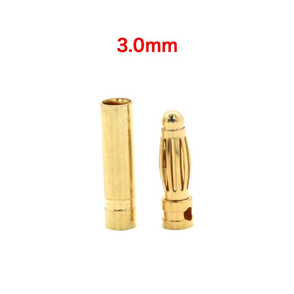 5/10 pairs Gold Bullet Banana Connector plug 2.0mm 3.0mm 4.0mm 5.5mm 6.0mm 8.0MM for ESC Lipo RC battery Plugs Motor DIY