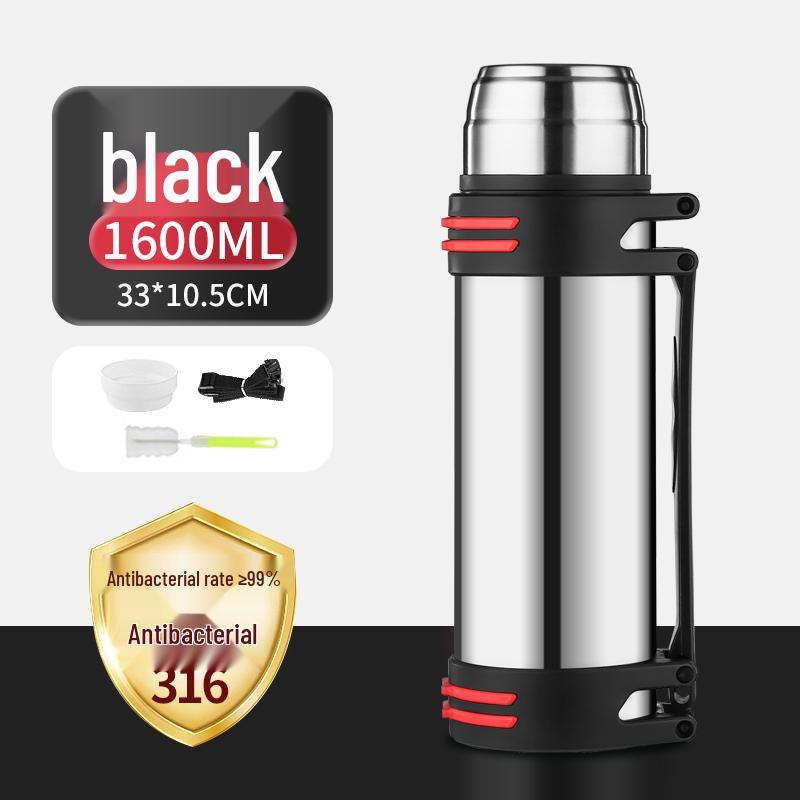 316 Stainless Steel Large Capacity Thermos Flask for Outdoor, Construction, Home Use - Portable Hot Water Bottle for Men and Women