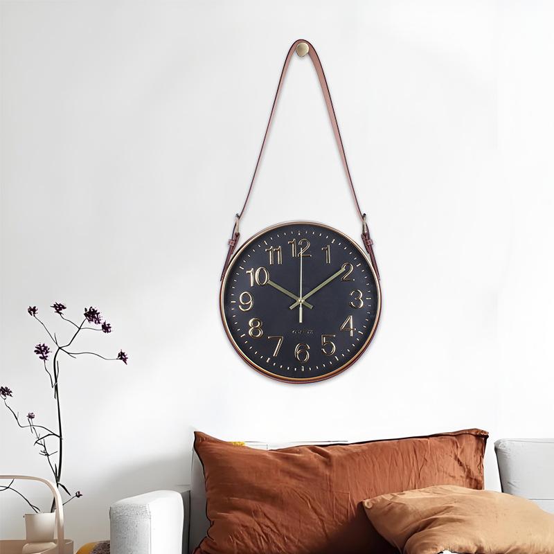 Belt Wall Clock Silent Fashion Wall Watch Modern Simple Living Room Decoration Clock Study Office Wall Watch