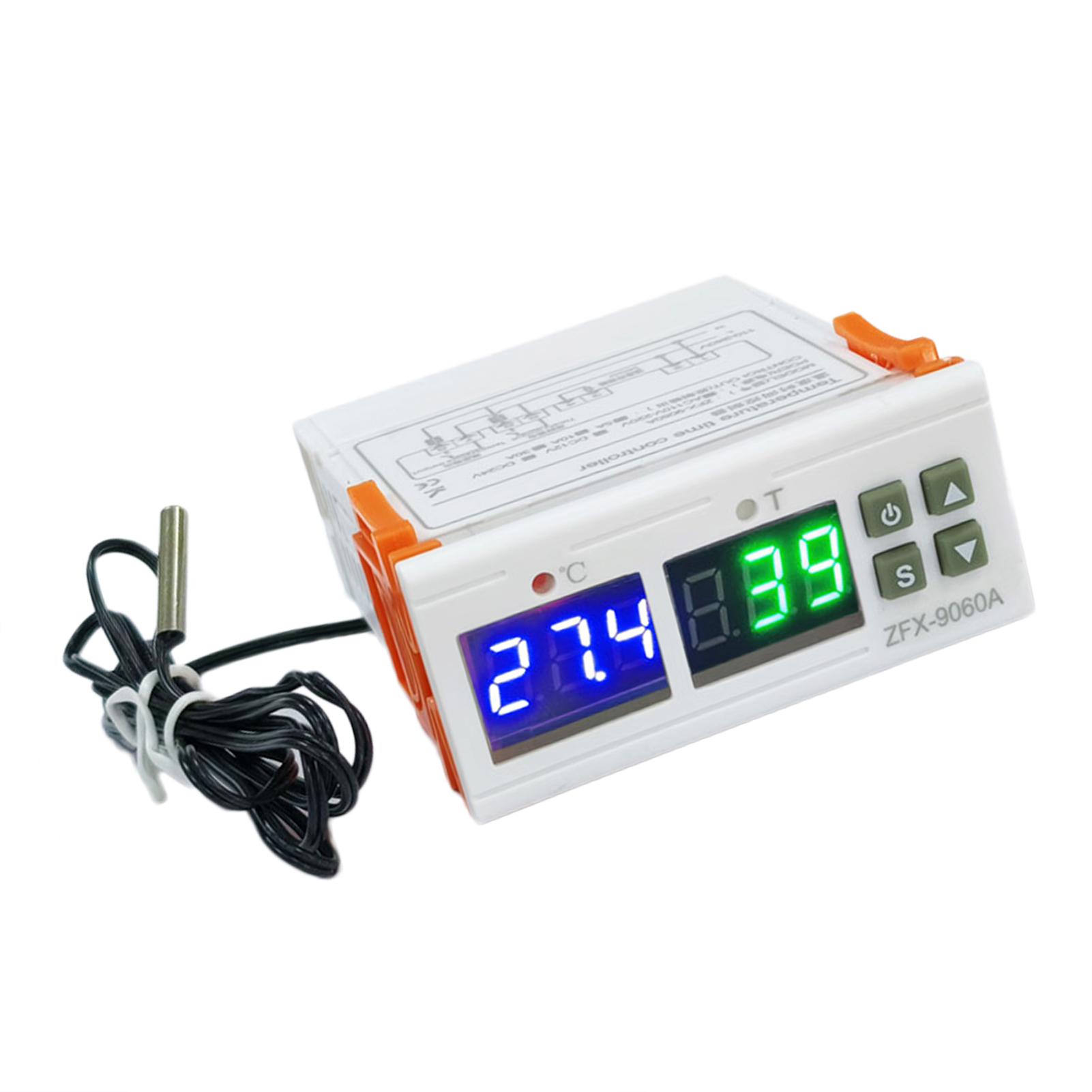 

ZFX 9060A Digital Temperature Controller Intelligent Temperature Regulator AC110 220V 10A Timing Thermostat Support белый