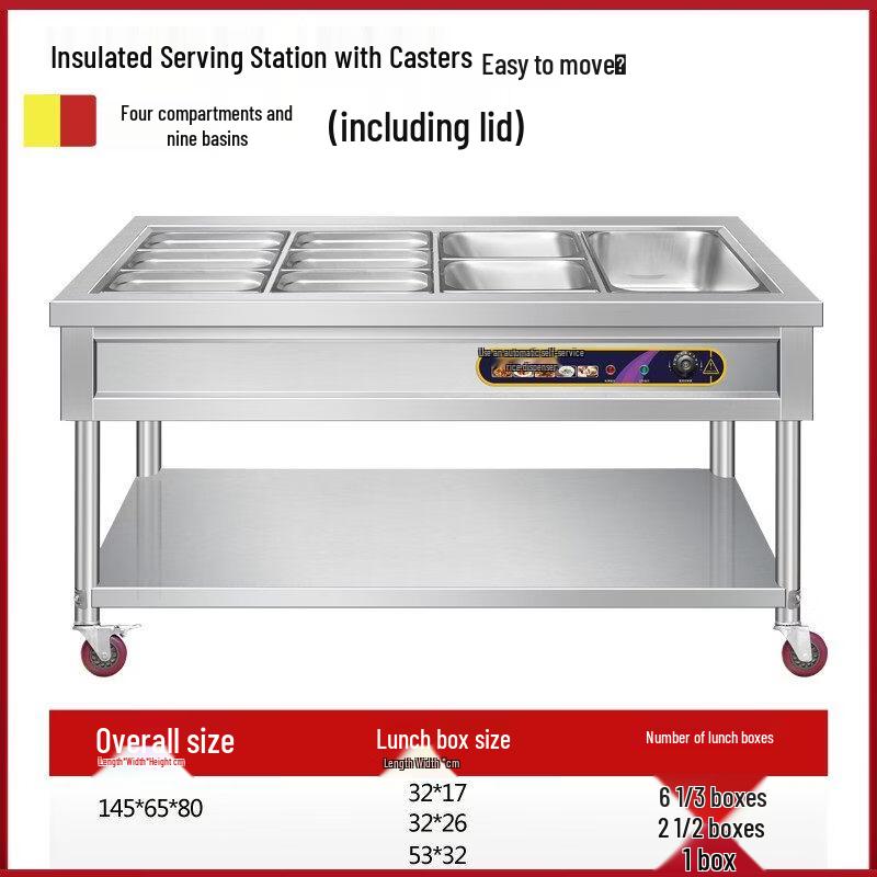 RSRDDY Commercial Food Warmer Cart