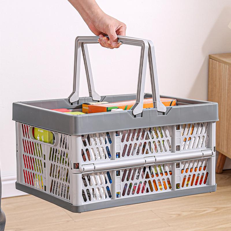 Collapsible Multi-use Basket for Groceries, Picnics, Fruits, Vegetables, and Storage