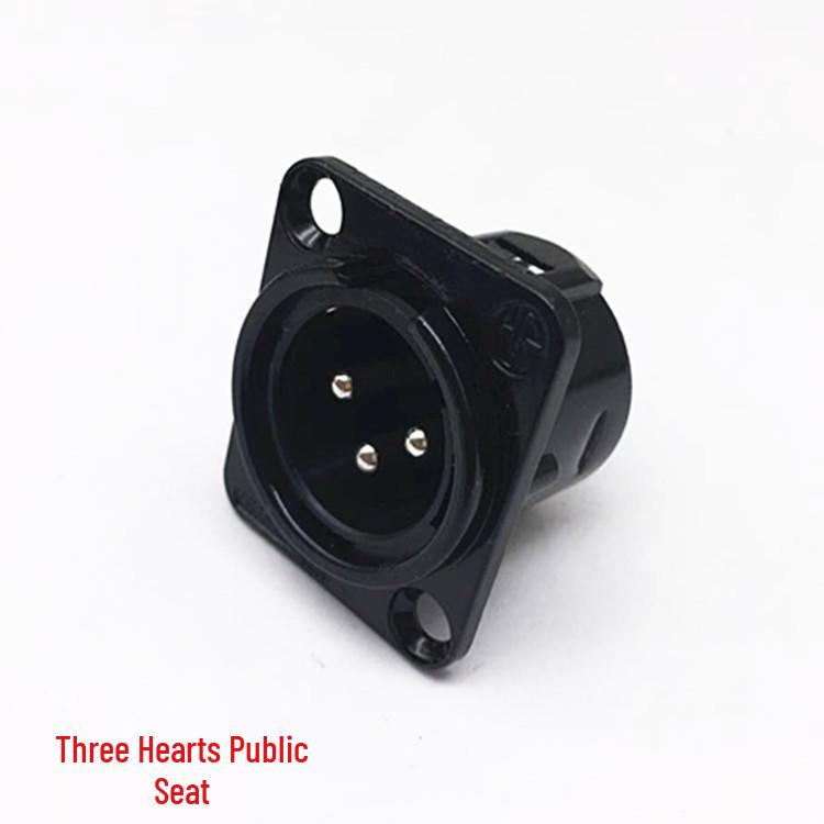 Black Metal XLR Audio Connectors: 3-Pin, 4-Pin, 5-Pin Male & Female Microphone Sockets