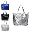 Fashionable Solid Color Geometric Pattern Large Capacity Casual Tote Bag For Women