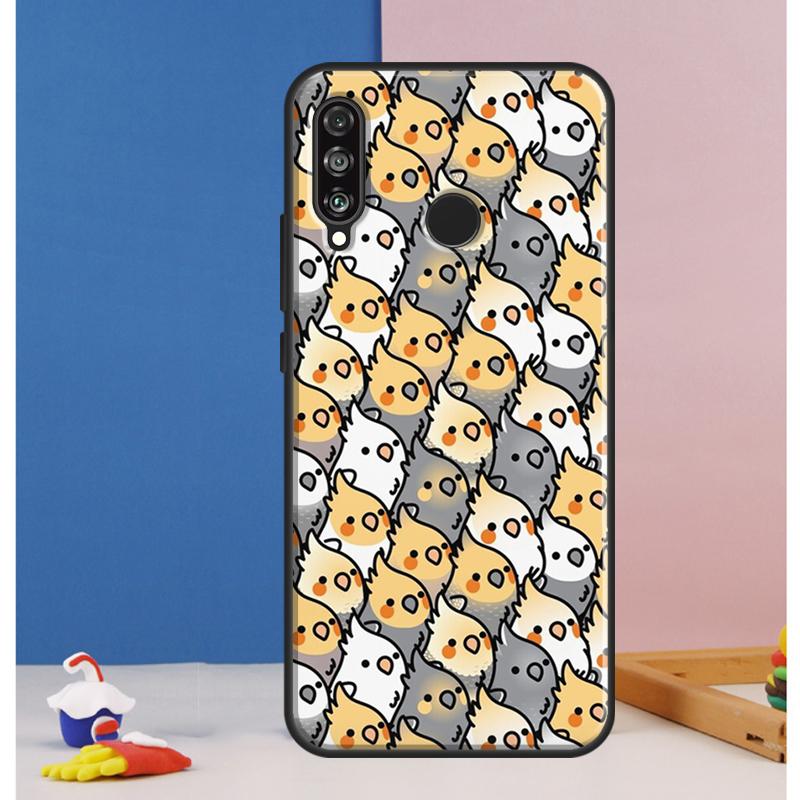 Cartoon Cockatiel Collage Case For Huawei Nova 10 9 SE 8i 11i 12i 12s Y60 Y61 Y70 Y90 Y72 Y73 Y91 P60 Pro P30 P40 Lite