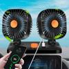 12V 24V Double-head Fan USB Charging Car Cooling Fan Universal Car Air Outlet Fan  Home Cooler