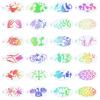 Plastic Face Paint Stencils Body Facial Painting Tattoo Painting Templates for School Home Party Halloween Themed Pattern 7.5x14x0.01cm 24Pcs/set