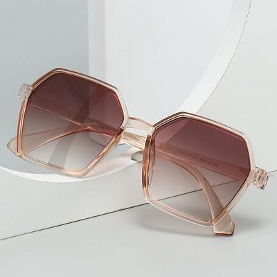 Men Women Oversized Sun Glasses Fashion Style Gradient Color Sunglasses Unisex Retro Square Frame Travel Goggle Shades Eyewear