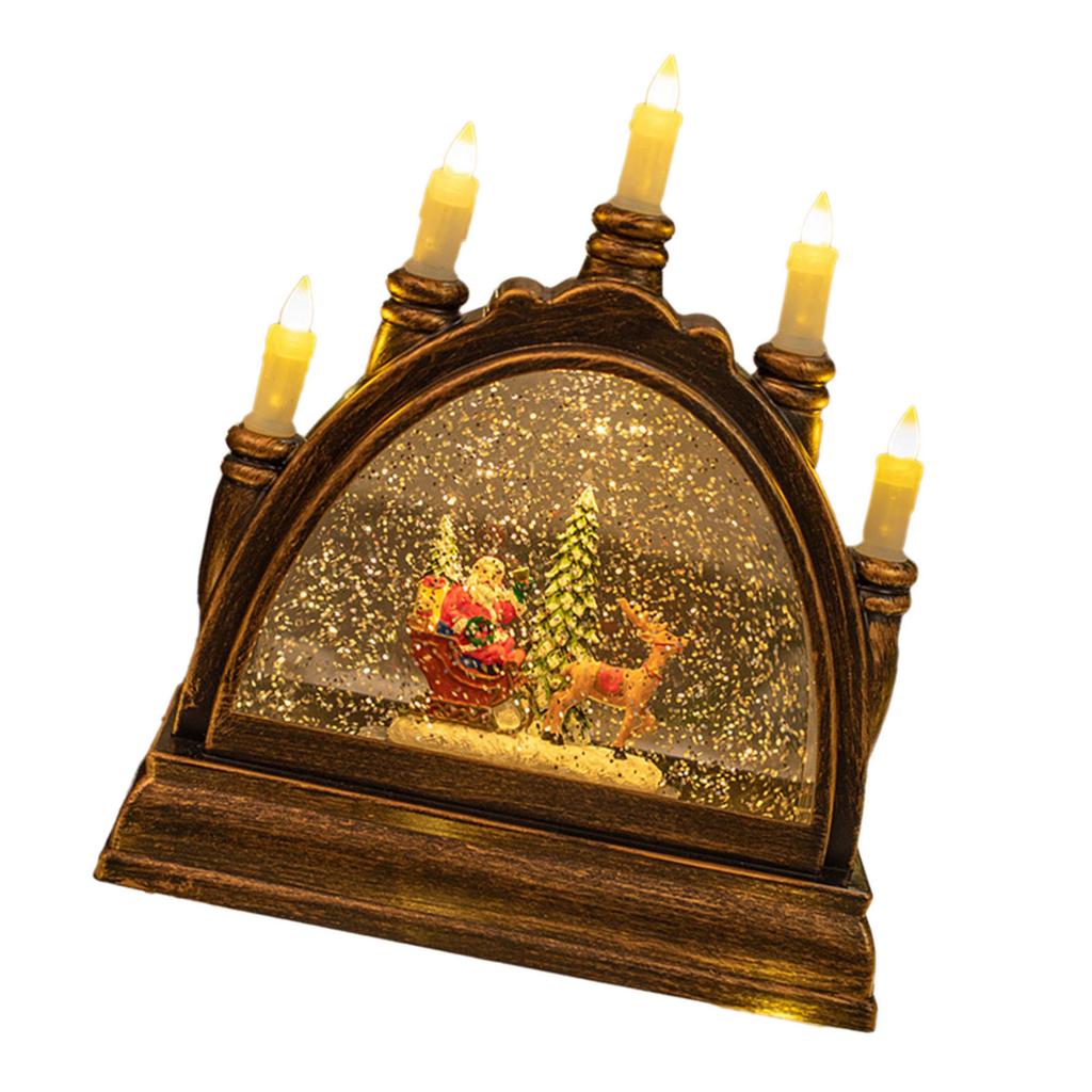 Holiday Crystal Candle Lights Sturdy PVC Materials Enhances Christmas Decoration Festival Ornament for Household Use