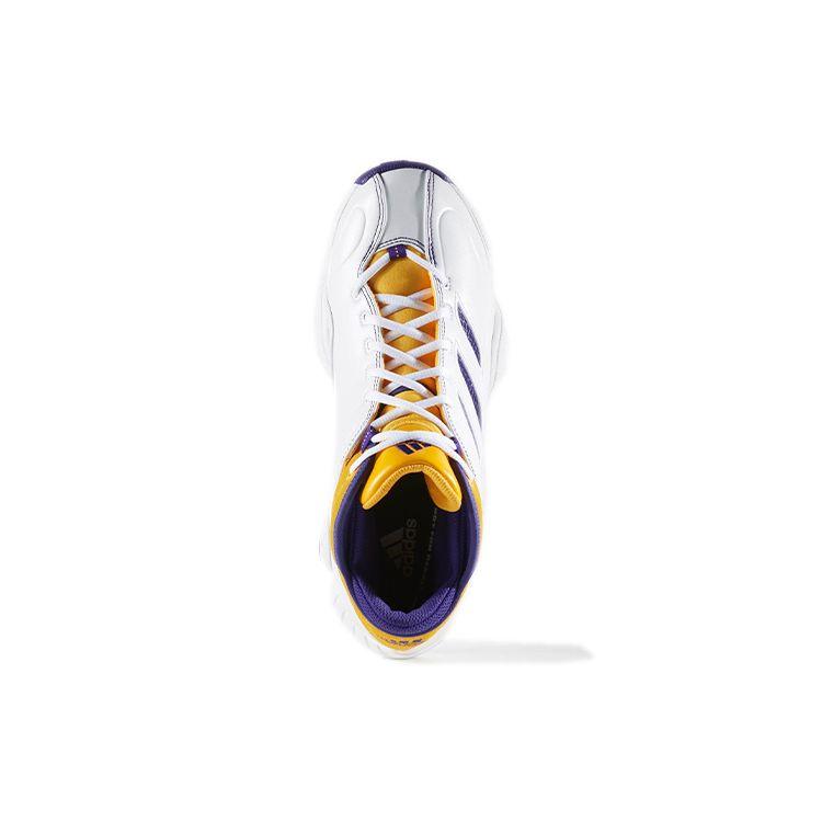 Adidas Crazy 3 Woven Classic Slip Resistant Durable Mid Top Retro Basketball Shoes Men Sneakers White Purple Gold B72770