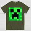 Minecraft Creeper Big Face Unisex 100% Cotton Summer Casual Cool Loose T-Shirt