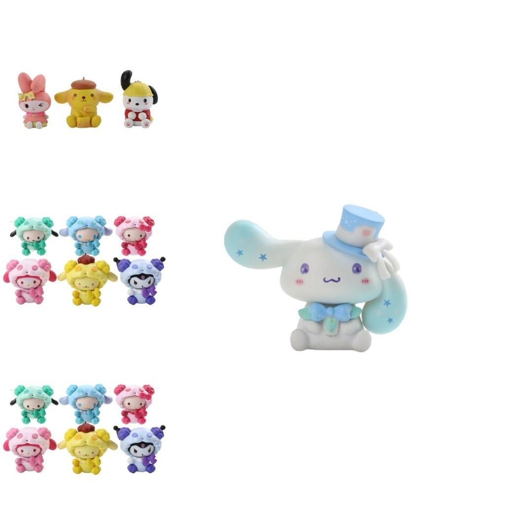 Cute Sanrio My Melody Figure Doll Toy Set For Home Decor And Cake Topping