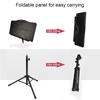 Portable Metal Music Stand Detachable Musical Instruments for Piano Violin Guitar Sheet Music Black