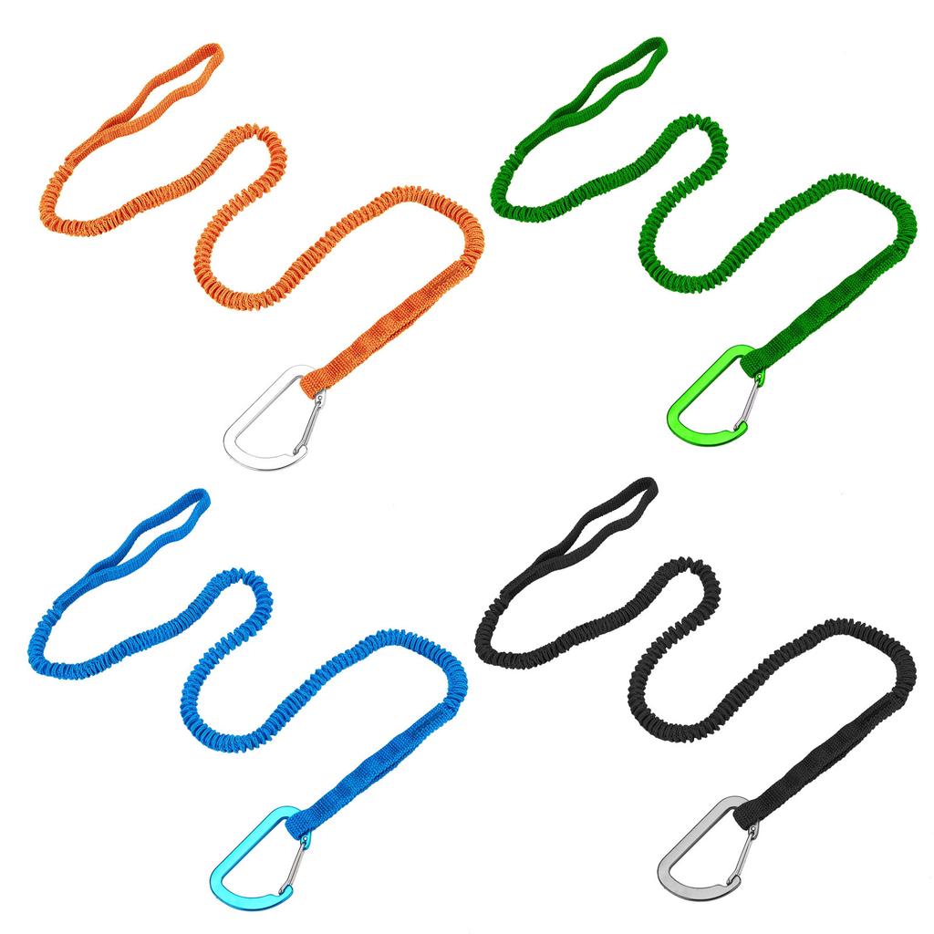 2Pcs Kayaks Paddle Leash with Metal Hook Elastics Canoes Paddle Rope Strap Adjustable Paddle Holder Tool Lanyard Enduring