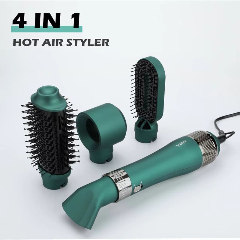 Nuovo Pettine Lisciante per Capelli Ricci da Donna 4-in-1 Multifunzionale a Doppio Uso Asciutto e Bagnato Asciugacapelli a Pettine ad Aria Calda Strumento per lo Styling Veloce Non Danneggia i Capelli