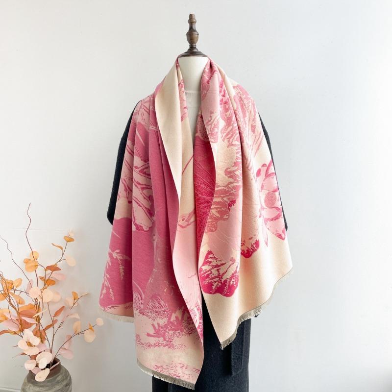New stork scarf autumn and winter double-sided imitation cashmere scarf winter high-end warm shawl